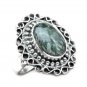 Sterling Silver Green Seraphinte Ring Size 7.25