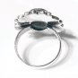 Sterling Silver Green Seraphinte Ring Size 7.25