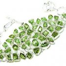 Green Peridot Sterling Silver Bracelet