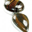 Tiger Iron 2.75" Sterling Silver Pendant