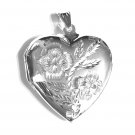 Sterling Silver 32mm Heart Locket Pendant