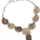 Sterling Silver Ammonite Fossil  Necklace