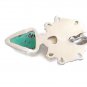 Sterling Silver Carved Princess Face Pendant Goddess Green Onyx Peridot