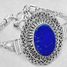 Blue Lapis and Sterling Silver Bracelet
