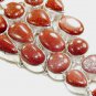 Big and Bold Goldstone and Sterling Silver Bracelet
