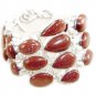 Big and Bold Goldstone and Sterling Silver Bracelet