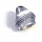 Green Amethyst and Sterling Silver Ring Size 8