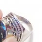 Green Amethyst and Sterling Silver Ring Size 8