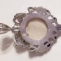 Carved Man in the Moon Gemstone Sterling Silver Pendant