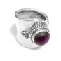 Garnet and Sterling Silver Wrap Ring Size 5