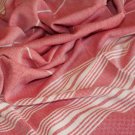 Satvari 100% Cotton  Turkish Towel  Pestemal  in Burgundy  on Natural  Color