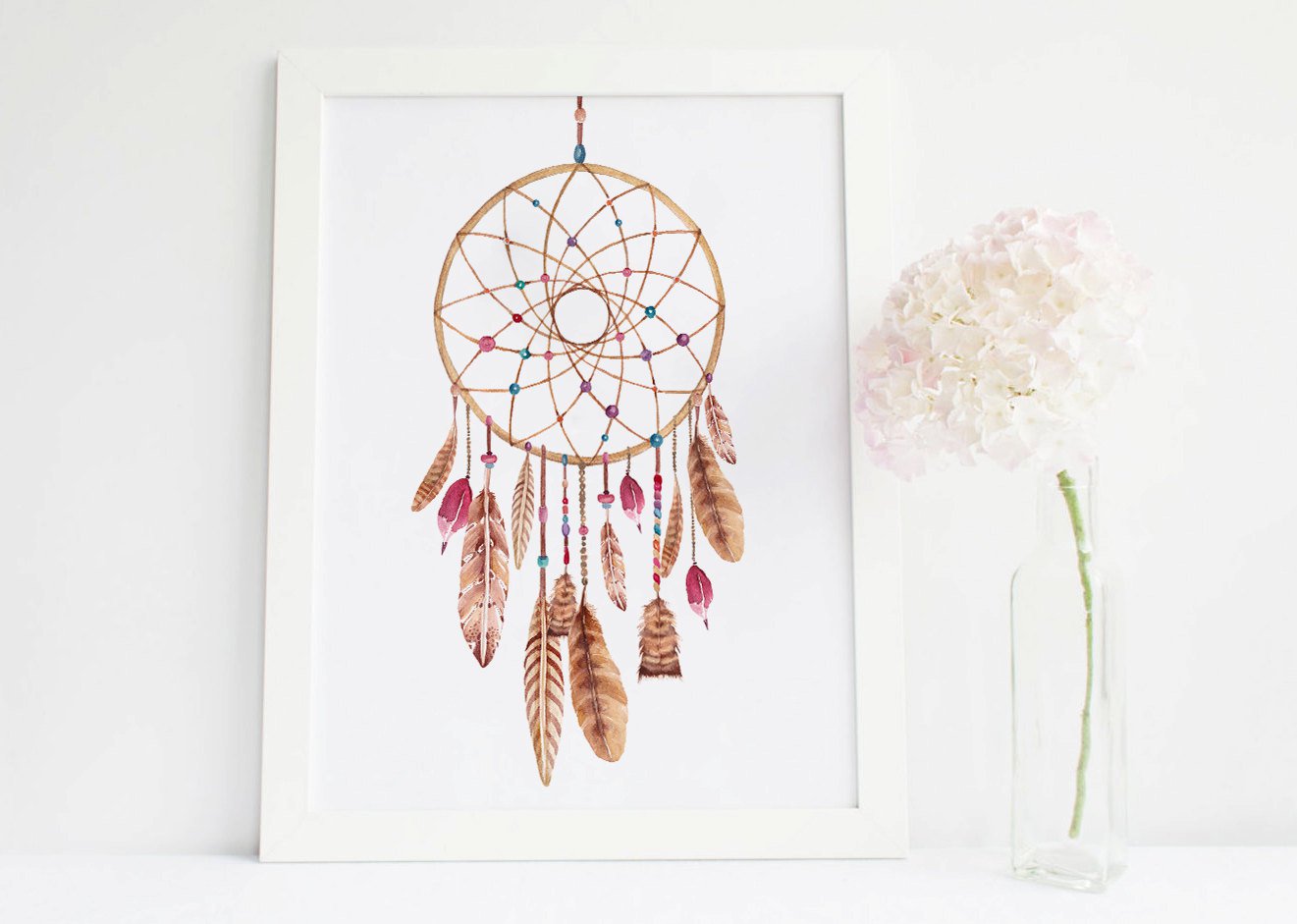 Dreamcatcher Print dreamcatcher painting Dream catcher Poster home