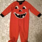 Girls Boys Size 3-6 mo.  pumpkin jumpsuit outfit Jack o Lantern