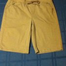 Girls Size 14 Slim Justice uniform shorts long uniform khaki
