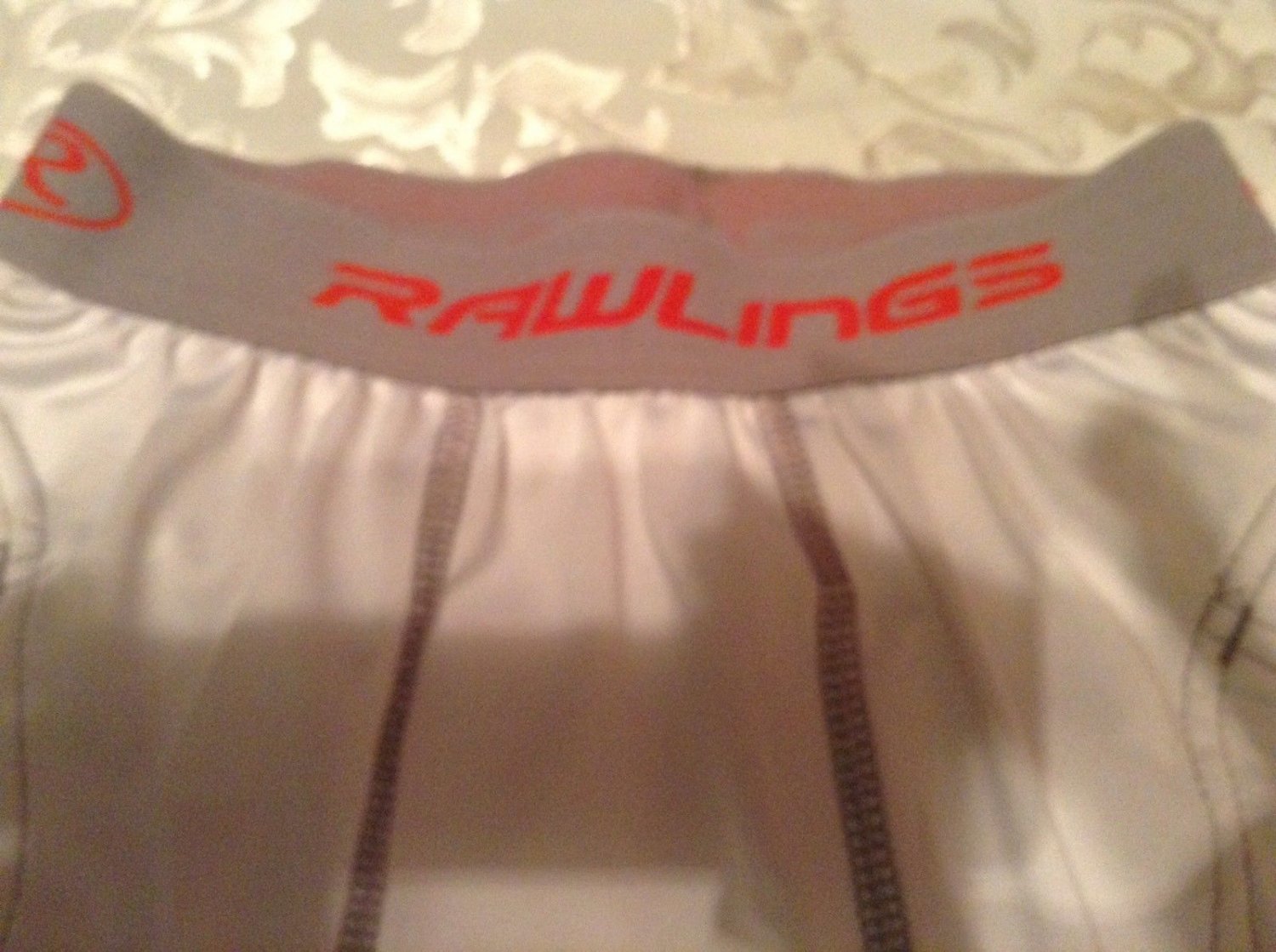 Rawlings football compression shorts padded youth small boys sports white gray