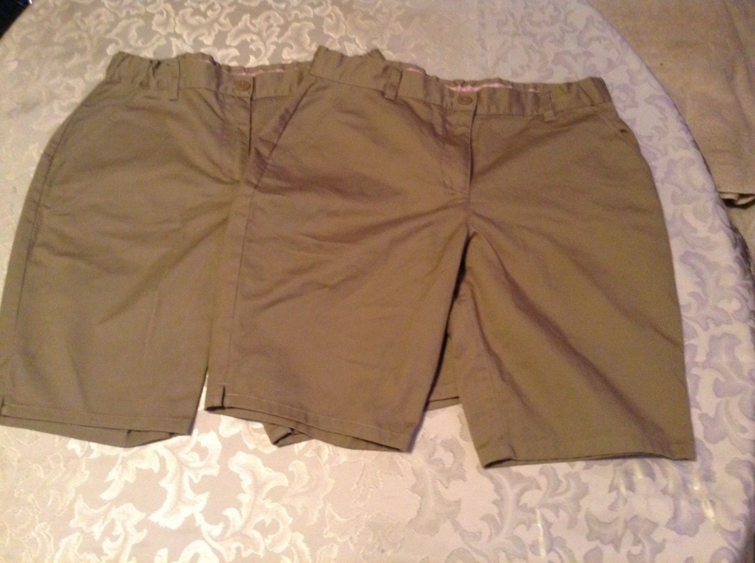 Austin uniform shorts bermuda long khaki Girls Size 18 Lot of 2