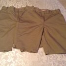 Austin uniform shorts bermuda long khaki Girls Size 18 Lot of 2