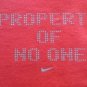 Nike tank top shirt Med ladies sports athletic orange Property of no one