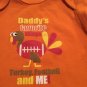 Girls Boys Size 3-6 mo. orange jumpsuit bodysuit outfit 1 piece Turkey football