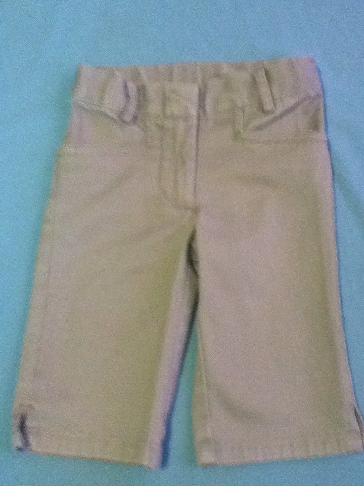 Girls Size 4 Austin capri pants uniform  khaki long shorts