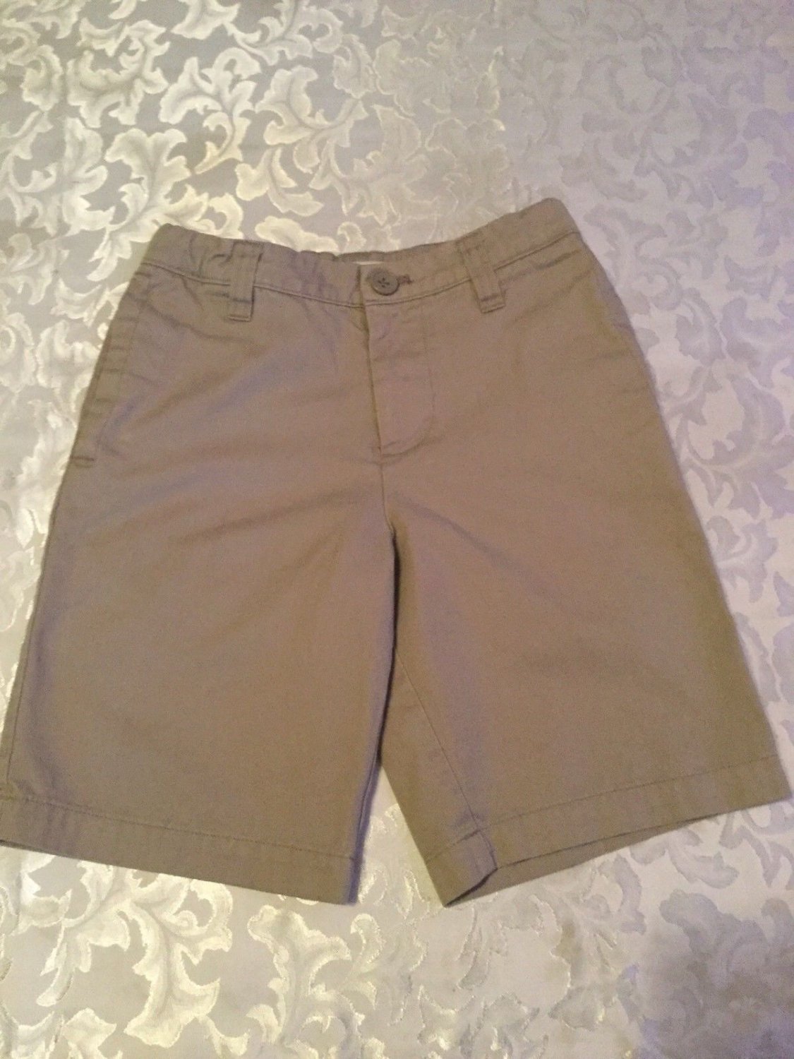 Cherokee shorts uniform Boys Size 6 khaki flat front