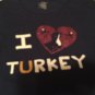 Ladies Old Navy shirt turkey Size large blue long sleeve sweater