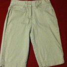 Girls Size 12 Slim Izod capri pants khaki shorts uniform
