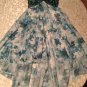 Ladies Adult medium Costume Gallery dress floral fancy green