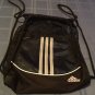Adidas cinch sack backpack navy striped blue Alliance II book bag Size 18x13 3/4