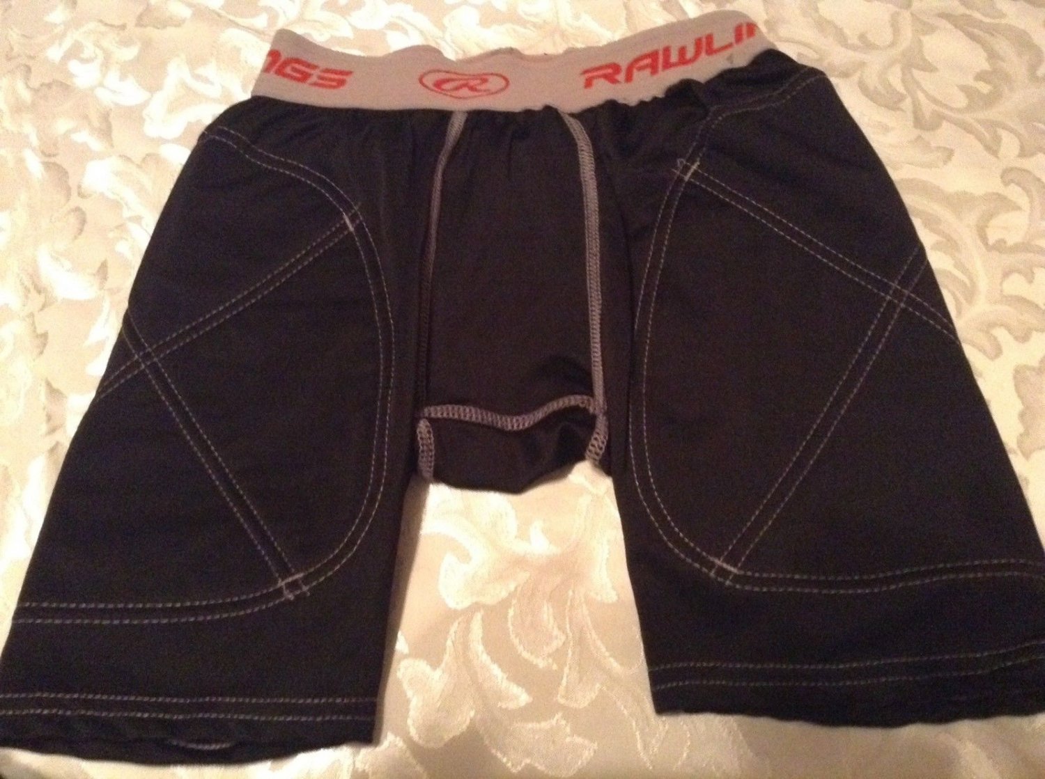 Rawlings Pro Dri football compression shorts padded youth large sports black