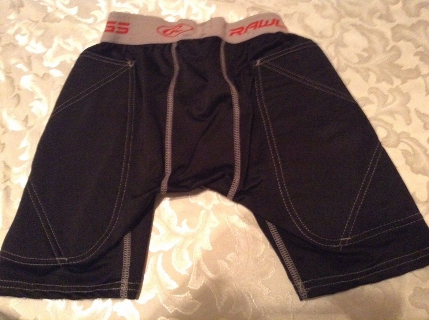 Rawlings Pro Dri football compression shorts padded youth large sports black