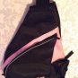 Reebok backpack sling book bag black pink large New 19 x 15 x 6.5 inches