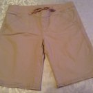 Girls Size 18.5 Justice uniform shorts long khaki elastic waistband