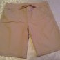 Girls Size 18.5 Justice uniform shorts long khaki elastic waistband