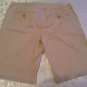 Girls Size 18.5 Justice uniform shorts long khaki elastic waistband
