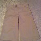 Justice pants capri Girls Size 12R khaki uniform  wide legs