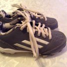 Boys Size 11 Adidas football cleats sports athletic shoes gray &white camouflage
