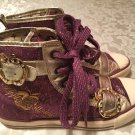 Girls Size 6.5 Apple Bottoms shoes   Kishia purple&gold shoes hi-top