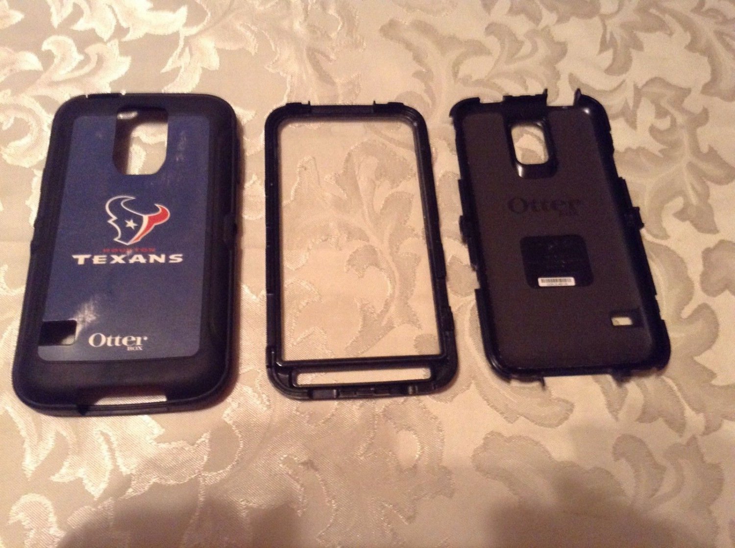 Samsung Galaxy S5 phone case NFL Houston Texans Otterbox Defender 3 piece set