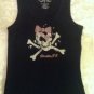 Girls Large Tropical Gear tank top skeleton Size 10/12 black pants set