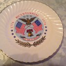Bicentennial Collectors plate America USA flag patriotic gold trim