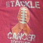 LAT shirt Breast Cancer Size large pink football Tackle Cancer Together Girls