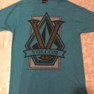 Mens Volcom shirt Size small T shirt light blue graphic Tee shirt