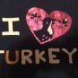 Ladies Old Navy turkey shirt  Size large blue long sleeve sweater