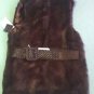 Girls New Size small Beautees vest brown faux fur with matching belt