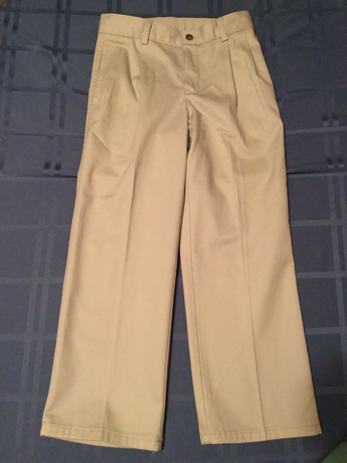 Boys Size 14 Regular Chaps pants khaki uniform pleated pants