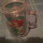 Disney Little Mermaid Ariel mug mason jar double wall insulated white plastic