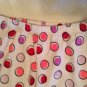 Girls Size 14 Justice pajamas pants bottoms white multi-color polka dots