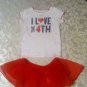 Carters skirt set outfit Size 18 mo. top Patriotic girls 2 piece lot Valentines