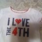 Carters skirt set outfit Size 18 mo. top Patriotic girls 2 piece lot Valentines